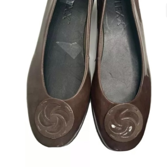 𝅺THE Flexx Women's Brown Patent Slip On Comfort Shoes Size 6.5M - Picture 2 of 6